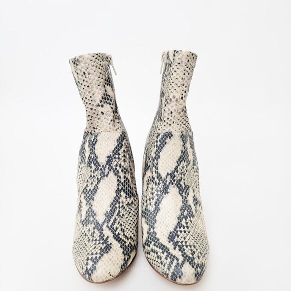 Steve Madden Chunky Block Heel Reggie Chelsea Snake Skin Boots / Booties - Picture 7 of 10